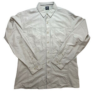 Kuhl Mens Wunderer Shirt XL Roll Tab Long Sleeve Khaki Outdoors Hiking READ